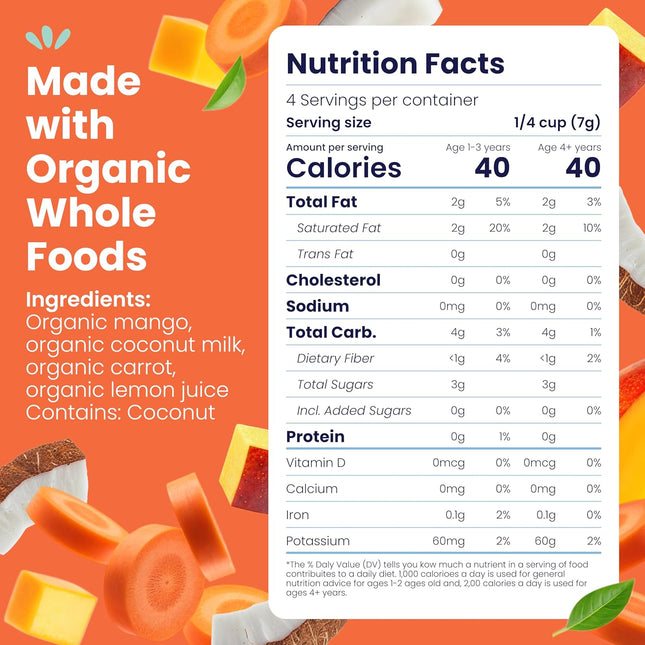 Mango Carrot Organic Smoothie Melts for Babies & Toddlers