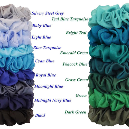 Large Black Chiffon Scrunchie Ponytail Holder
