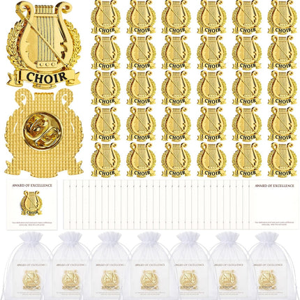 HomeChef ChefDelHogar Sureio 30 Set Choir Lapel Pins Bulk 2026 Graduation Souvenir Gifts Gold — Kitchen & Home