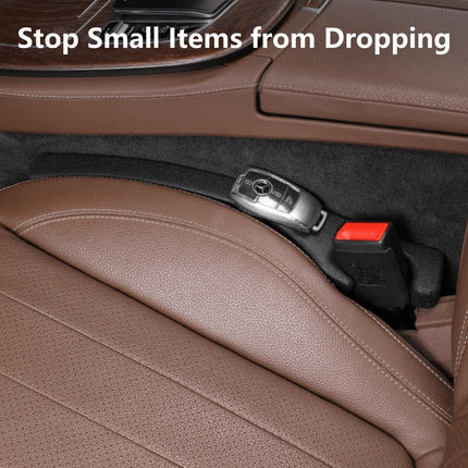Car Seat Gap Filler 2 Pack - Universal Fit PU Leather Seat Crevice Blockers