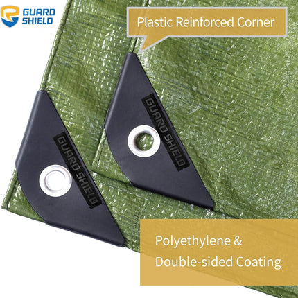 Green 6x8 Waterproof Poly Tarp Cover, 5 Mil