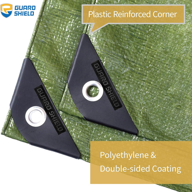 Green 6x8 Waterproof Poly Tarp Cover, 5 Mil