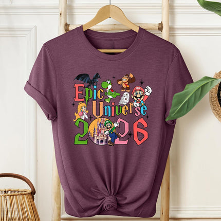 SourceToHome FuenteACasa Epic Universe Theme Park Trip 2026 T-Shirt, Vacation Souvenir Tee — Home & Lifestyle