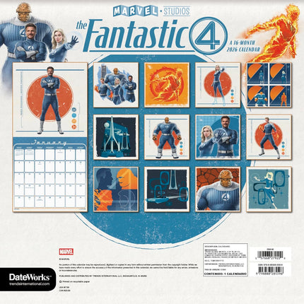 2026 Superhero Team Wall Calendar