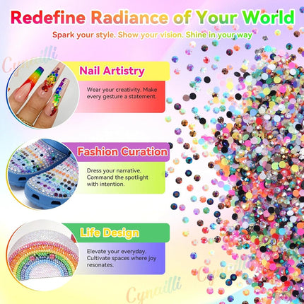 32,000-Piece 3mm Color Flatback Jelly Resin Rhinestones for Bedazzling