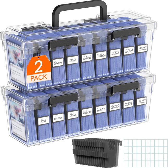 Trading Card Storage Box Set for Toploaders, 2 PCS
