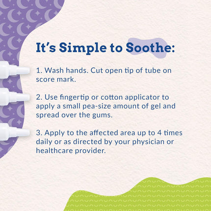 Baby Daytime & Nighttime Drug-Free Cooling Teething Gels, Two 0.18 oz Tubes