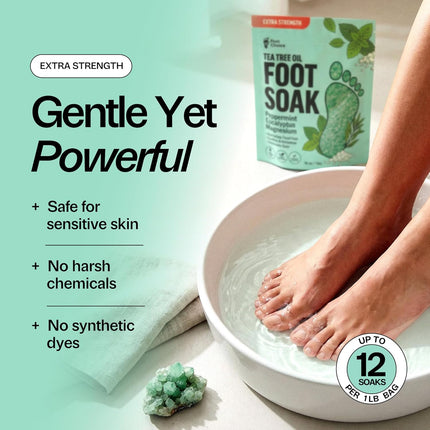 Tea Tree Oil Foot Soak with Epsom Salt, 16 oz