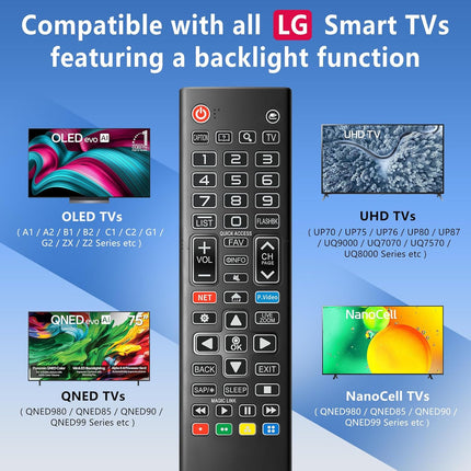 NexWave OndaNex Backlit Remote for LG Smart TV, Universal Replacement — Smart Tech