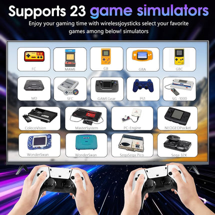 2026 Wireless Retro Game Console with 40,000+ Games and Dual Controllers