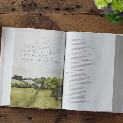 Hardcover Journaling Bible with Watercolor Artwork