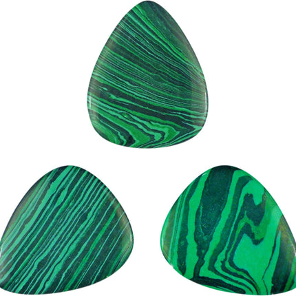 SourceToHome FuenteACasa Green Malachite Stone Guitar Or Bass Pick - 3.0 mm Ultra Heavy Gauge — Home & Lifestyle