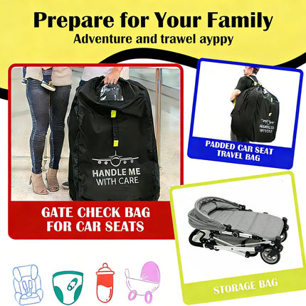 LittleNest NidoPequeño Car Seat Travel Bag for Airplane – Gate Check Bag with Padded Backpack Straps — Baby & Toddler