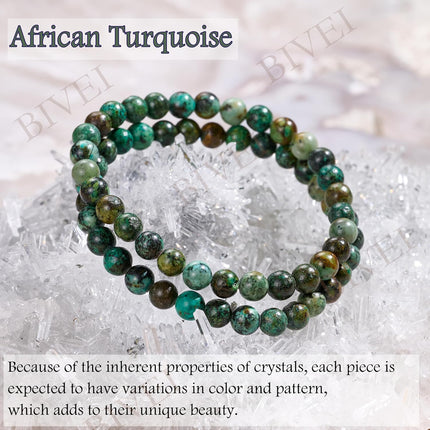 VitalEdge FiloVital Bivei 6mm Beaded Bracelets for Women Handmade Semi Precious Natural Stone — Fitness & Training