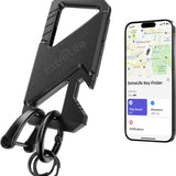 Black Rechargeable Smart Key Finder Keychain with Carabiner Bottle Opener