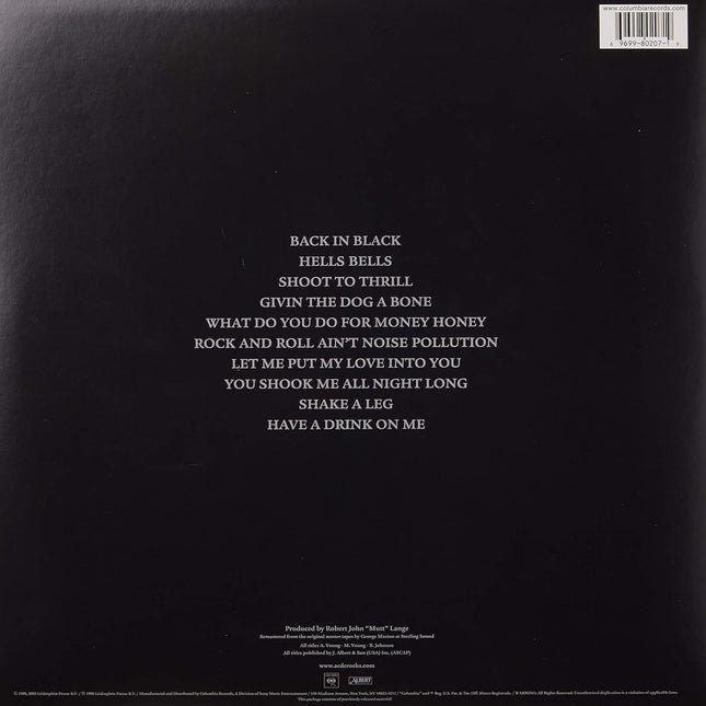 Back in Black Vinyl LP