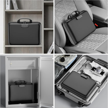 Fireproof Locking File Organizer Case, Black