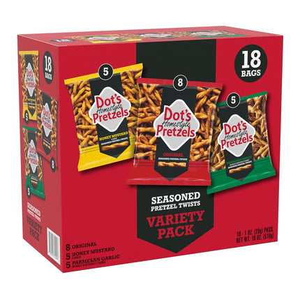 Homestyle Pretzels Variety Pack, 1 oz Bags, 18 Count