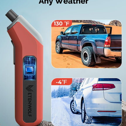 Digital Tire Pressure Gauge, 3-200 PSI, Industrial Accuracy, Vivid Orange