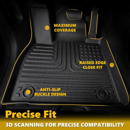 All-Weather TPE Floor Mat Liner Set, Black
