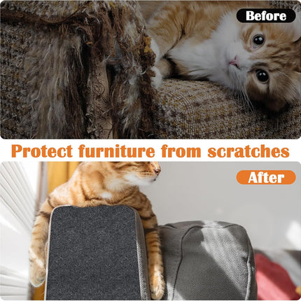 Dark Gray Trimmable Self-Adhesive Cat Scratch Pad - 78.7 x 15.8 in