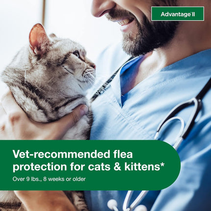 Large Cat Flea Treatment & Prevention Drops | Cats Over 9 lbs. | 6-Month Supply