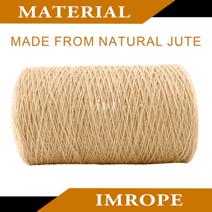 SourcetoHome 1mm x 2500 Feet Natural Jute Rope, Twine for Gardening Tomato Climbing Plant Tie Floristry Crafts Gift Wrapping Packing Decor - General - detail view 2
