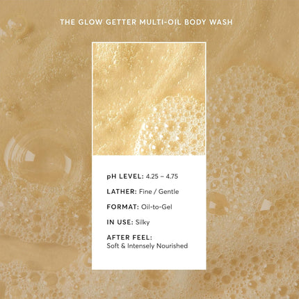 The Glow Getter Multi-Oil Hydrating Body Wash, Gentle Cleanser, 16.9 oz