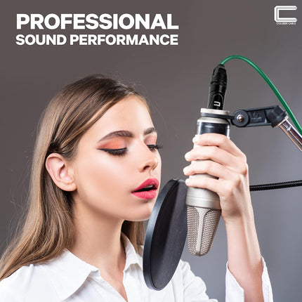 Balanced XLR Cable Male to Female - 3 Feet Green