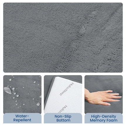 Baby Floor Play Mat, 1.3 in Thick, 50 x 50 in, Dark Grey
