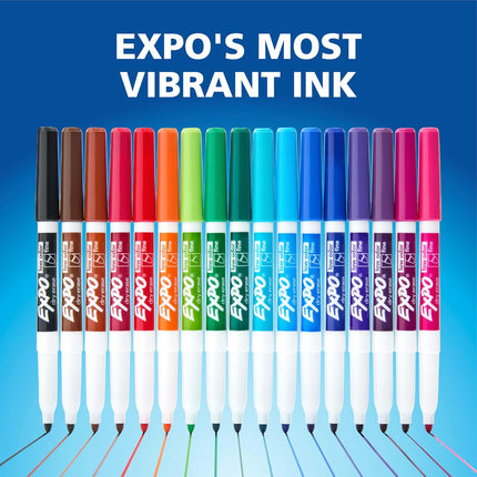 Low Odor Black Dry Erase Markers, Fine Tip, 40 Count