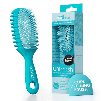 Curl Defining Detangling Brush for Wavy, Curly & Coily Hair - Cool Breeze