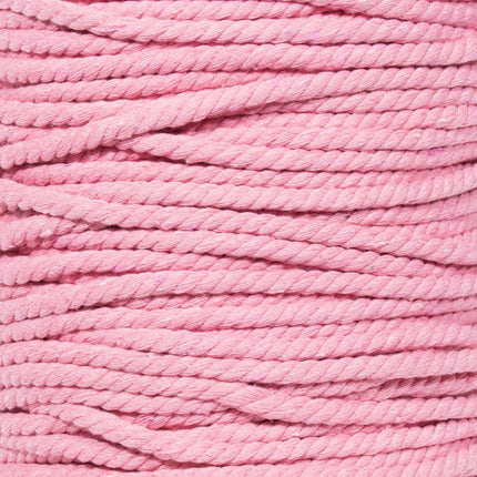 Pink Soft Twisted Cotton Rope, 1/4 Inch x 25 Feet