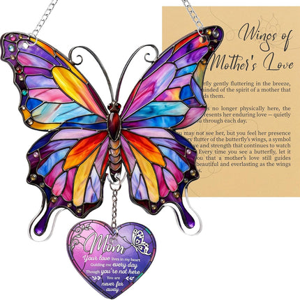 Butterfly Mom Memorial Acrylic Suncatcher Ornament
