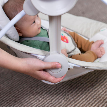 Compact Portable 6-Speed Plush Baby Swing with Music