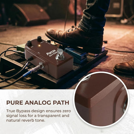 Spring Reverb Guitar Effect Pedal with True Bypass Aluminum Alloy Case