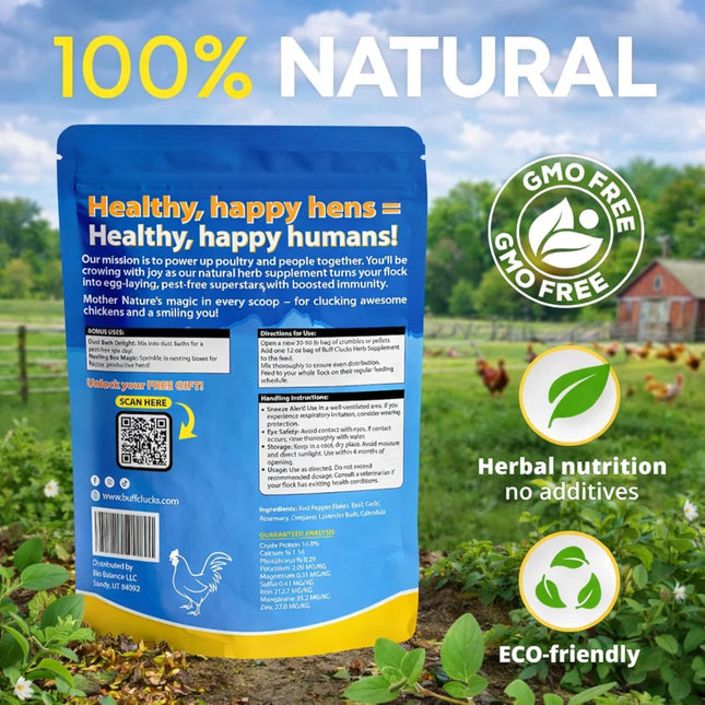 ZenPulse PulsoZen Buff Clucks Herb Supplement for Ducks - Natural Waterfowl Treat — Health & Wellness