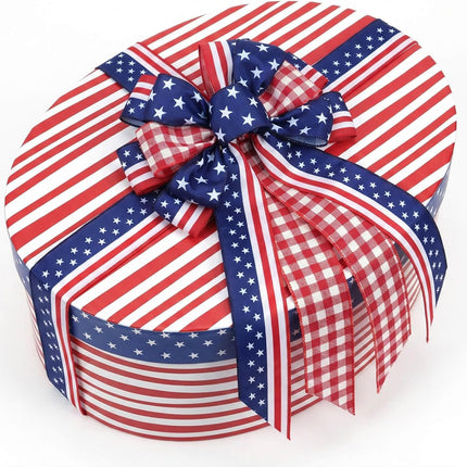 Large Patriotic Wreath Bow for Front Door Decor