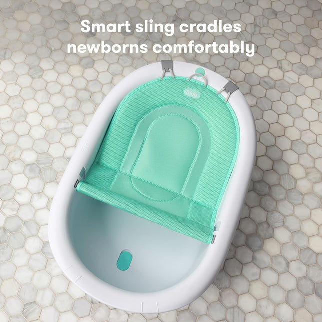 4-in-1 Grow-with-Me Baby Bathtub with Removable Bath Seat and Backrest
