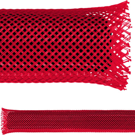 Electriduct 2" PET Expandable Braid Sleeving Flame Retardant Flexible Wire Mesh for Cord Management and Cable Protection - 25 Feet - Black