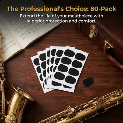 80-Piece 0.8 mm Saxophone & Clarinet Mouthpiece Pads
