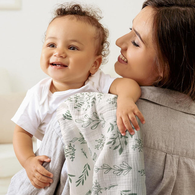 Muslin Swaddle Blankets for Newborns, 3 Pack Bright Colors