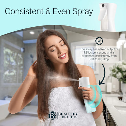 10.1 oz Continuous Mister Spray Bottle for Hair, Plants, Cleaning & Pets