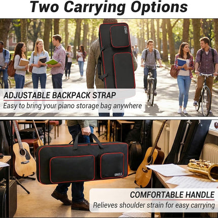 49-Key Keyboard Case with Padded Gig Bag Design