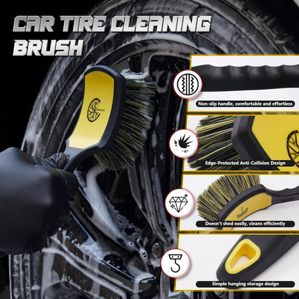 2 Pack Wheel & Tire Brush Set for Cars, Trucks & SUVs