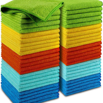 Microfiber Cleaning Cloths, 50 Pack, 12 x 12 Inch