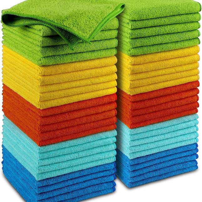 Microfiber Cleaning Cloths, 50 Pack, 12 x 12 Inch