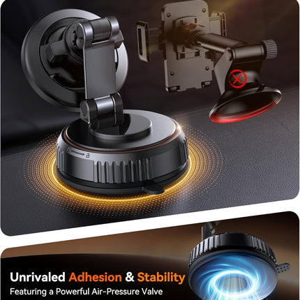 Magnetic Car Phone Mount with 89+ lb Suction Base