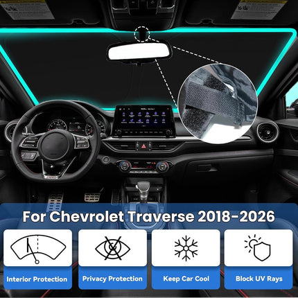 Custom Fit 2018-2026 Traverse Windshield Sun Shade