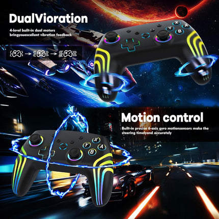 Wireless Pro Controller for Switch, Switch 2, Lite, OLED, and PC